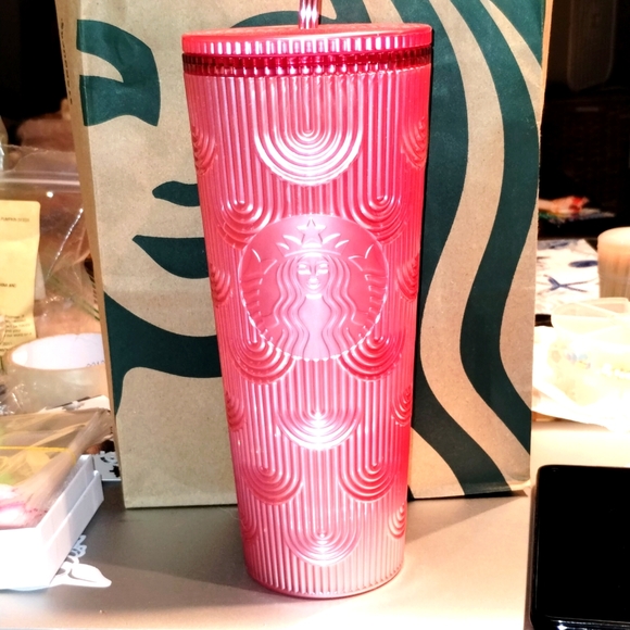 Starbucks Other - Pink Mermaid Scales Starbucks Tumbler 24 -0z